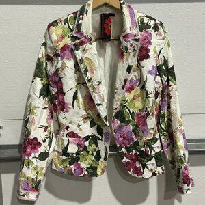 Debbie Shuchat Collection Floral Textured Blazer – Size 8